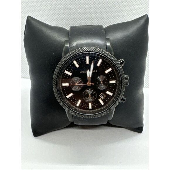 Michael Kors Scout MK8317 Women\'s Black Silicone Strap Analog Dial Watch JNA308 main image 9